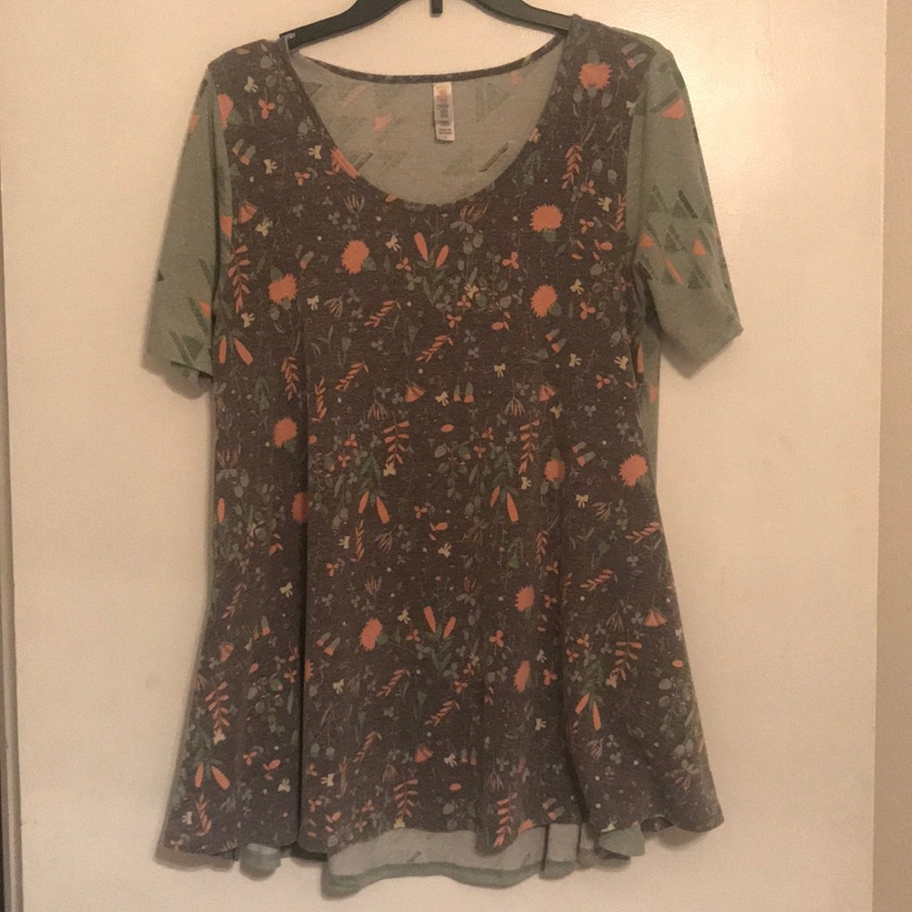 Lula Roe Perfect Tee Bi-Color T-Shirt